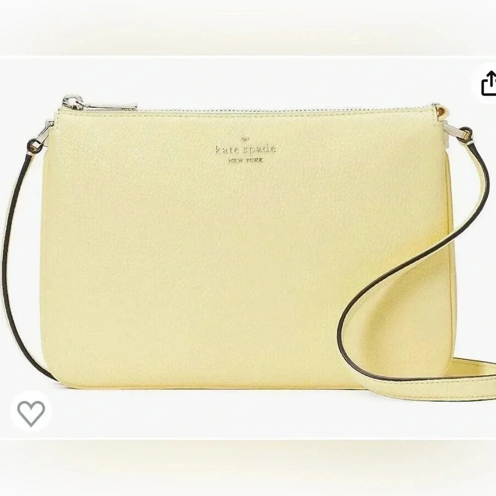 Kate Spade Leila Triple Gussett Crossbody - Yellow Margarita